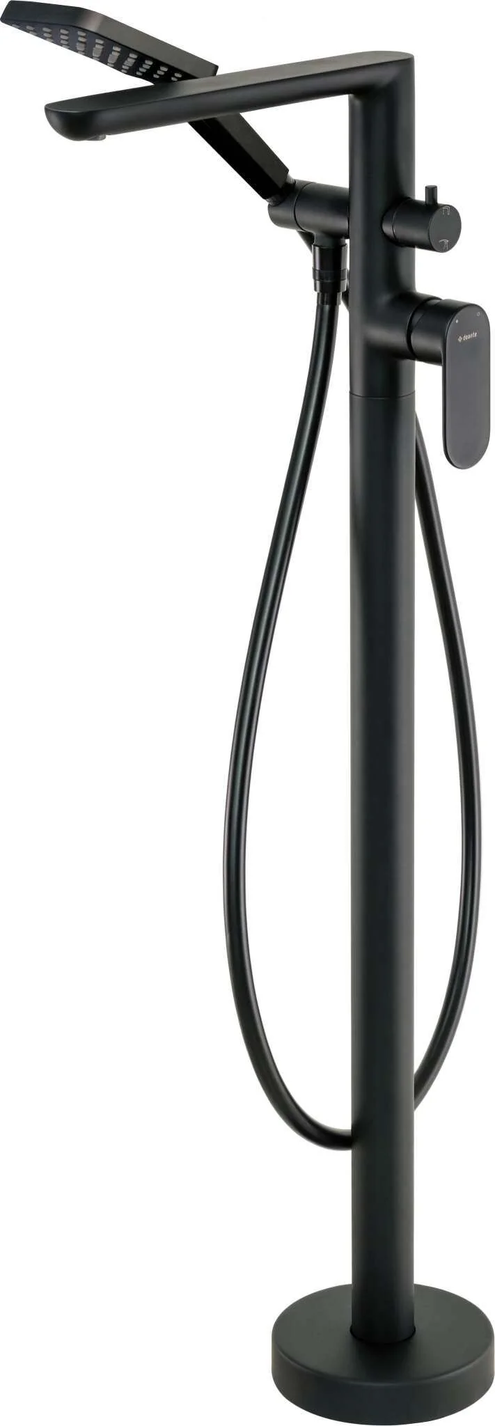 DEANTE Alpinia Freistehende Wannenbatterie mit Brausegarnitur // Nero // BGA-N17M