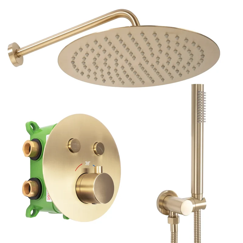 Dusche Miler Matt Gold (mit Thermostat)