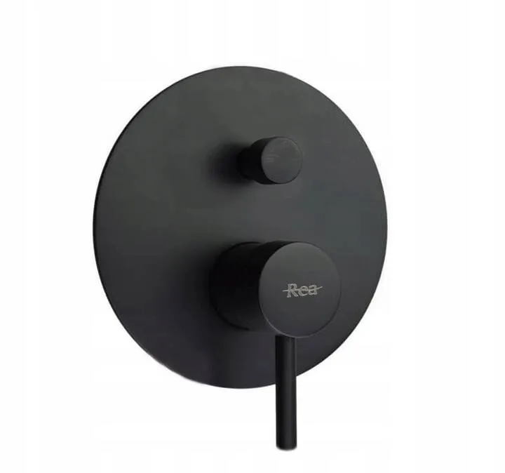 Dusche mit Wannenauslauf Unterputz Lungo Black