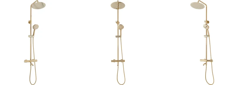 Dusche mit Wannenauslauf Lungo Gold (mit Thermostat)