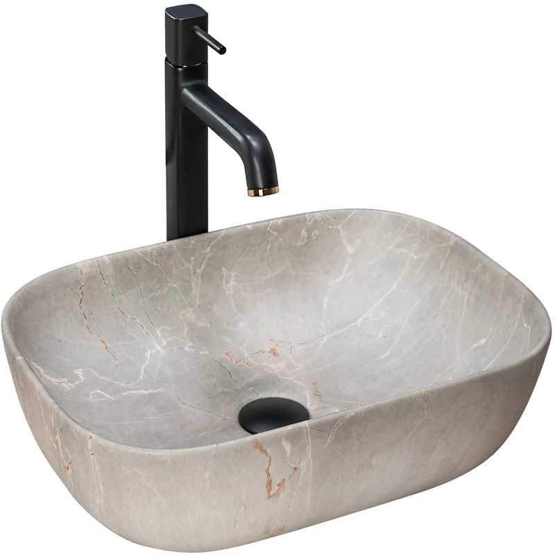 Aufsatzwaschbecken Livia Beige 46,5x33,5cm