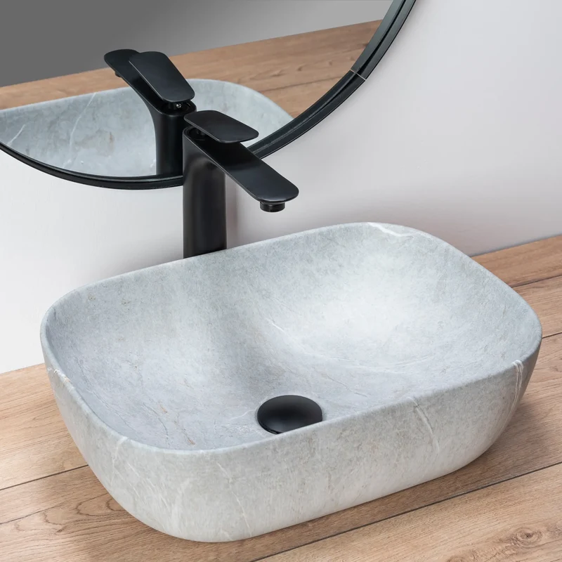 Aufsatzwaschbecken Livia Grey 46,5x33,5cm