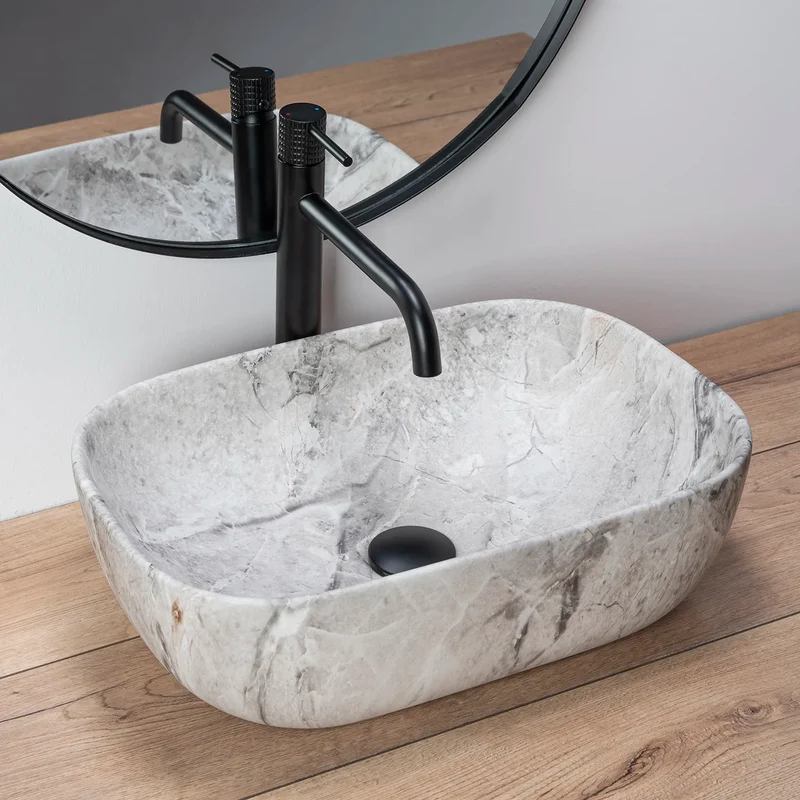 Aufsatzwaschbecken Livia Stone 46,5x33,5cm