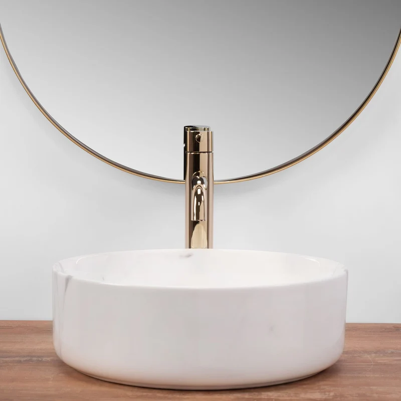 Aufsatzwaschbecken Sami Marble Poliert Ø 36,5cm