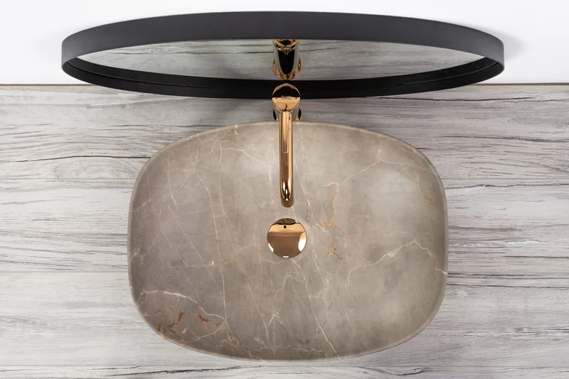 Aufsatzwaschbecken Freja Beige 51x39,5cm
