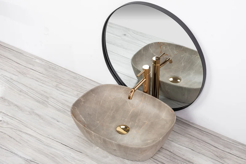 Aufsatzwaschbecken Freja Beige 51x39,5cm