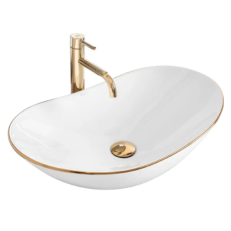 Aufsatzwaschbecken Royal Goldrand 62,5x36cm